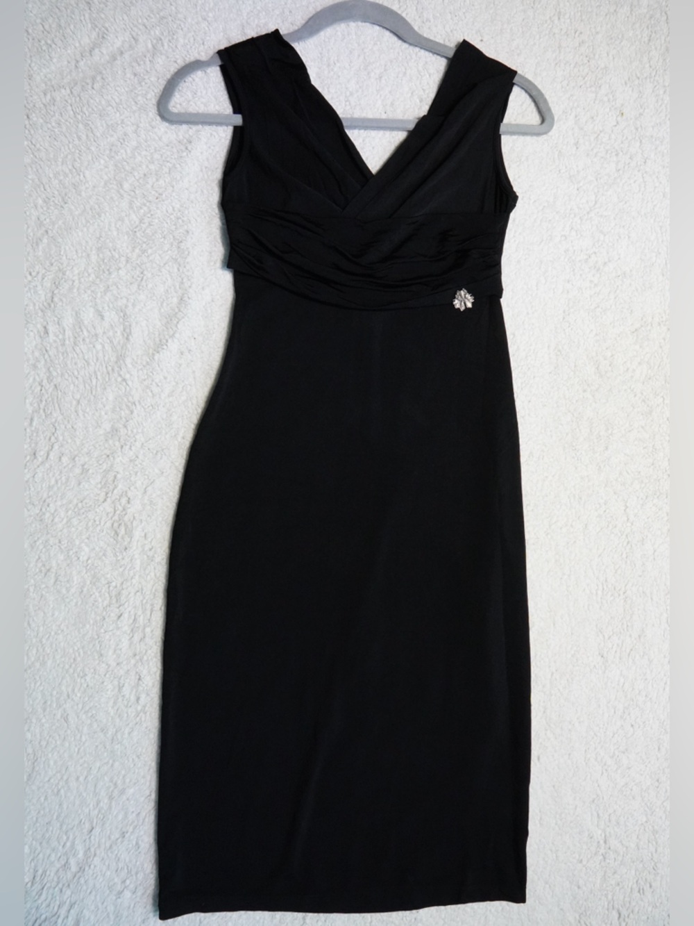 John GALLIANO Made in Italy Classic Black V-Neck Sleeveless Dress